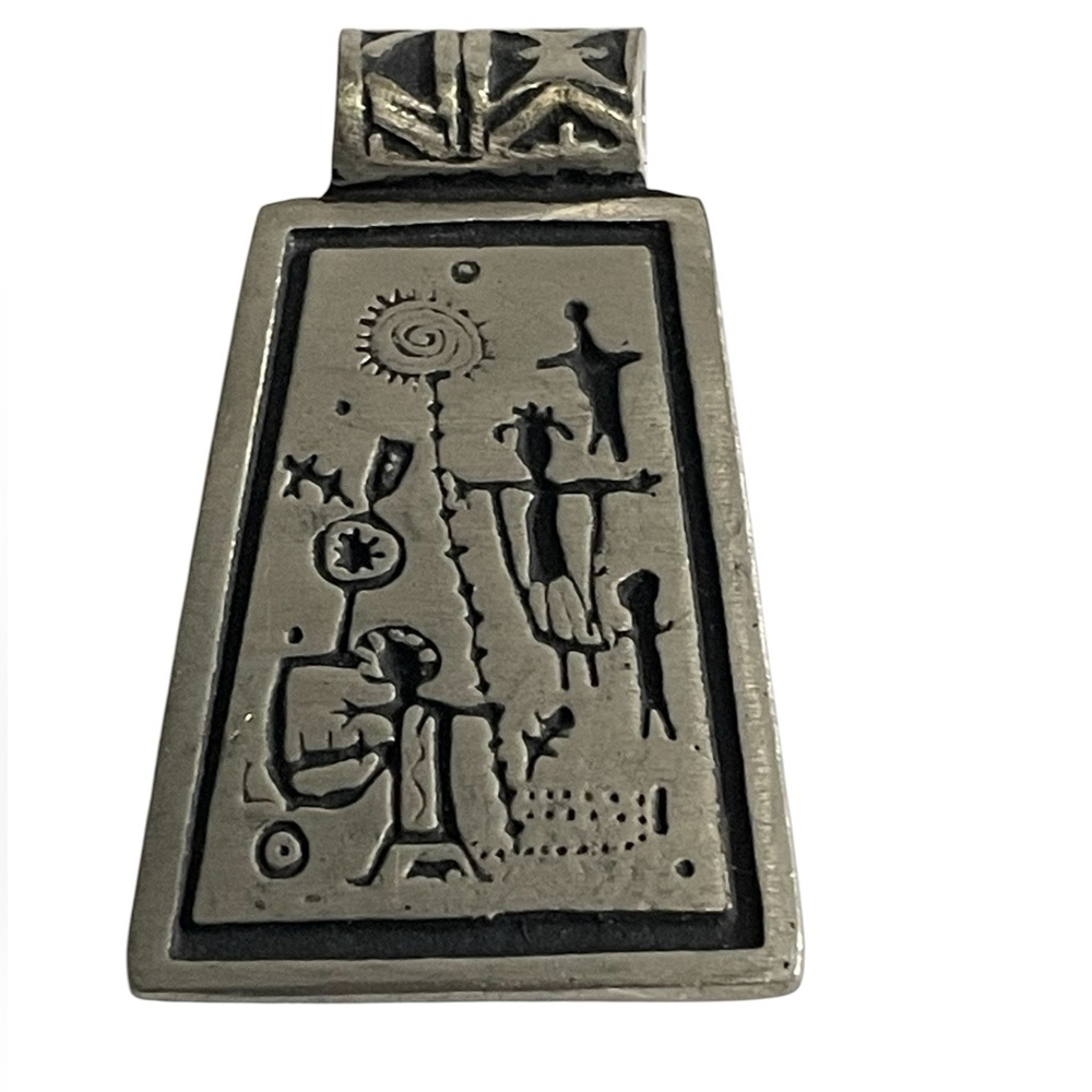 Vintage ALICE SEELY Signed Urban Fetish Pendant Petroglyph 2000